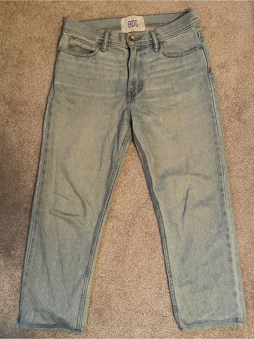 BDG Light Blue Cropped Straight-Leg ANKLE Jeans. Size29.